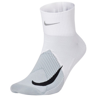 U NK ELT LTWT QT, 30 | RUNNING | ADULT UNISEX | ONE QUARTER SOCK | WHITE/WOLF GREY/BLACK | 12-
