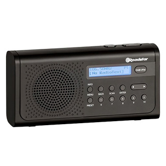 Radiopřijímač Roadstar, TRA-300D+/BK, PLL FM DAB+, LCD, hodiny, 8 W