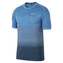 M NK DF KNIT TOP SS GRD, 10 | RUNNING | MENS | SHORT SLEEVE TOP | BLUE JAY/WOLF GREY/THUNDER BLU | L