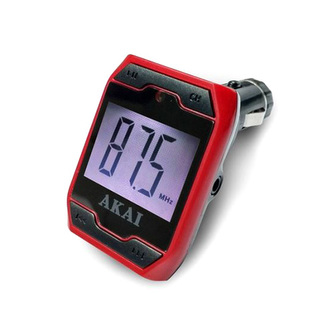 Transmiter Akai, FMT-701D, přehrávání MP3, z USB, 87,5 - 108 MHz, LCD, EQ sety, dálkový ovladač, napájení 12-24 V DC