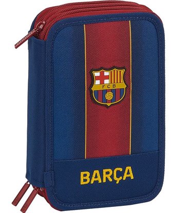 Trojdílné školní pouzdro FC Barcelona: vzor 12029 (12,5 x 20,5 x 6 cm) 41 školních potřeb