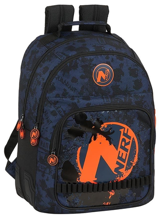 Školní batoh Nerf: (objem 20 litrů|32 x 42 x 15 cm) černý polyester