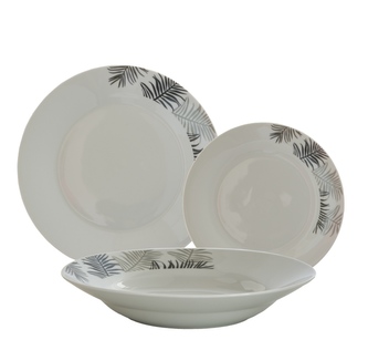 Jídelní souprava 18 dílů Černé listy