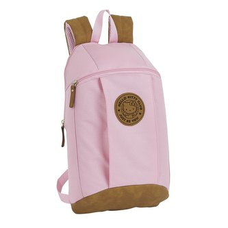 Jednoduchý mini batoh Hello Kitty: Club vzor 12017 (objem 8,5 litrů|22 x 39 x 10 cm) růžový polyester
