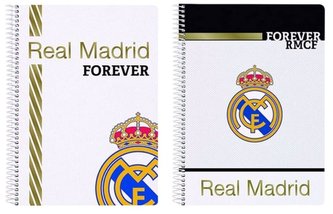 Sešit - blok A5 v kroužkové vazbě FC Real Madrid: vzor 11954 (15,5 x 22 cm) 80 listů