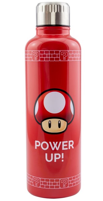 Nerezová láhev na pití Nintendo: Super Mario - Power Up (objem 500 ml)