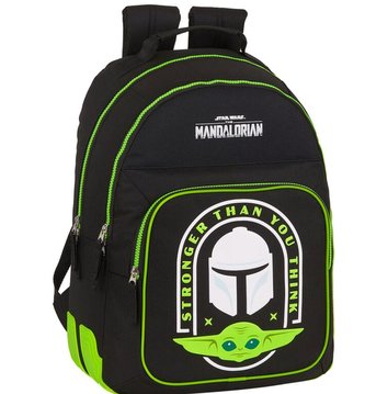 Školní batoh Star Wars The Mandalorian: vzor 12041 (objem 20 litrů|32 x 42 x 15 cm) černý polyester