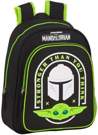 Malý batoh Star Wars The Mandalorian: vzor 12041 (objem 9 litrů|33 x 27 x 10 cm) černý polyester