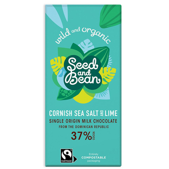 BIO mléčná čokoláda s mořskou solí a limetkou 37% 85g*