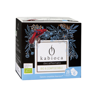 BIO kompostovatelné kávové kapsle pro Nespresso Decaffeinato 20ks