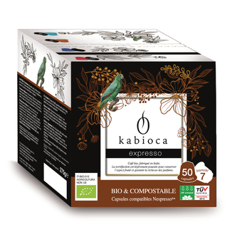 BIO kompostovatelné kávové kapsle pro Nespresso Espresso 50ks