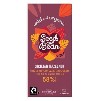 BIO hořká čokoláda s lískovými oříšky 58% 85g