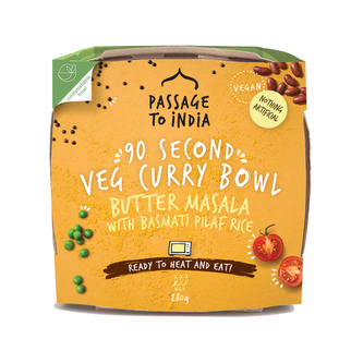 PASSAGE TO INDIA Butter masala bezlepkové vegetarian kari s rýží basmati 280g