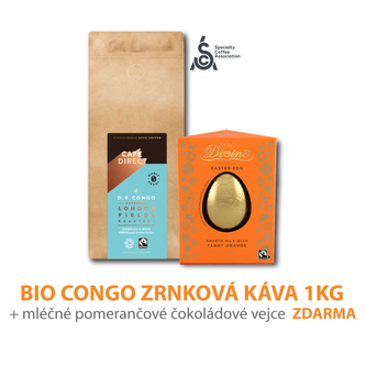BIO zrnková káva Congo SCA 84 s tóny medu a hořké čokolády 1kg | 100%  Arabika*