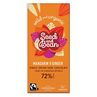 BIO hořká čokoláda se zázvorem a mandarinkovým olejem 72% 85g*