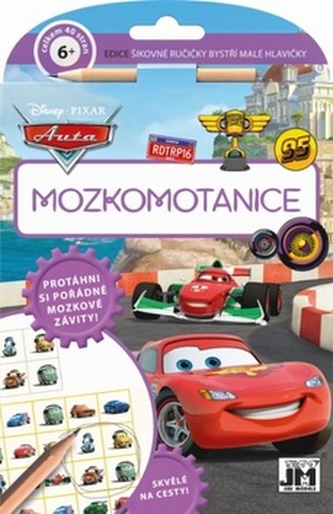 Mozkomotanice s tužkou Auta/Cars 15x21cm