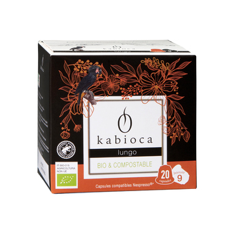 BIO kompostovatelné kávové kapsle pro Nespresso Lungo 20ks