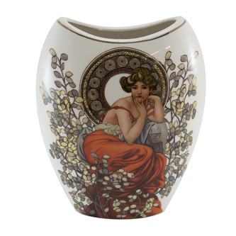 Váza, porcelán, Mucha