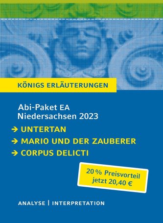 Abi-Paket EA Niedersachsen 2023 - Untertan, Mario und der Zauberer, Corpus Delicti