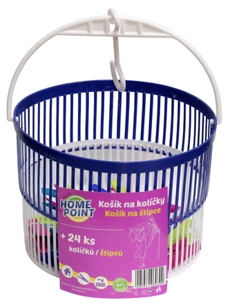 HP Koš na kolíčky + 24 ks kolíčků, 18x7 cm, plast