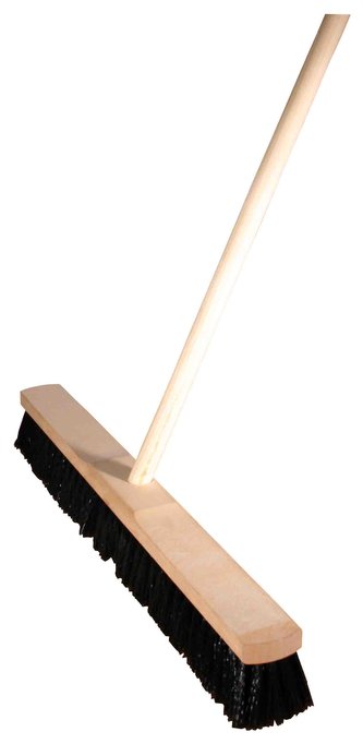 Smeták dřevěný sálový 40 cm, s tyčí 140 cm