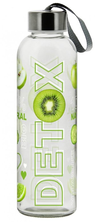 Láhev skleněná WALKING BOTTLE 500 ml zelená