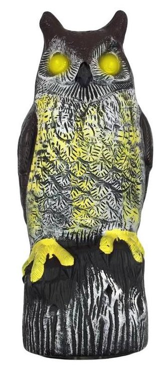 Strašák / maketa SOVA solární svítící oči a zvukový efe