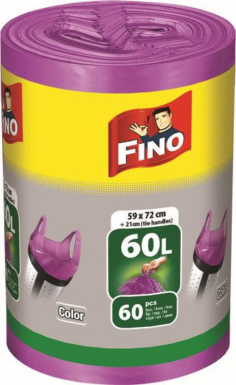 Pytel na odpadky s uchy 60 l / 60 ks Color Fino