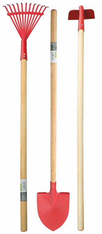 Nářadí dětské sada 3ks hrábě, rýč, motyčka