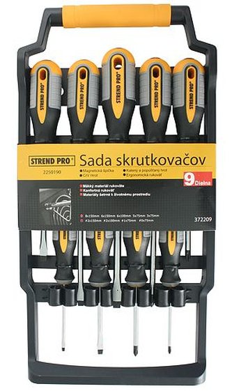 Šroubováky sada 9 ks v plastovém držáku