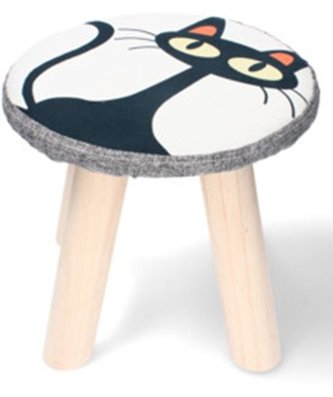 Taburet KOČKA vysoký 28x28 cm dřevo