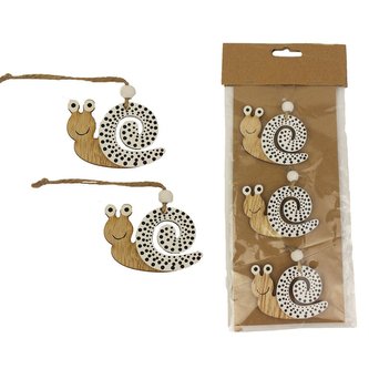 Dekorace šnek závěsný 3 ks