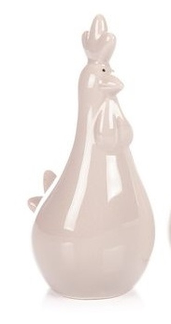 Slepička kvočna šedá keramika 6x10x16 cm