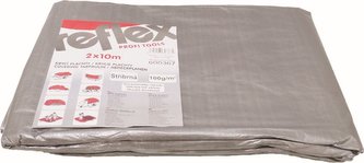 Plachta nepromokavá 3x5m stříbrná s kovovými oky