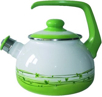 Konvice 2,5 l smalt dekor lístků