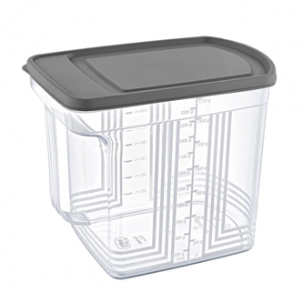 Dóza zásobnice 2,5 l/21x16,5x13 cm dávkovací plast