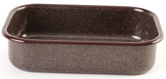 Pekáč smalt 0,8 l Olymp hnědý granit