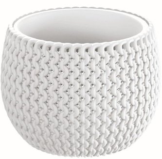 Květináč SPLOFY s vkladem 0,75 l / 14,4 cm bílý
