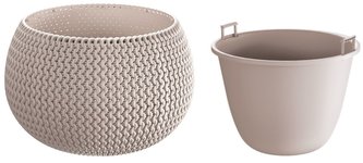 Květináč SPLOFY s vkladem 3,9 l / 29 cm mocca