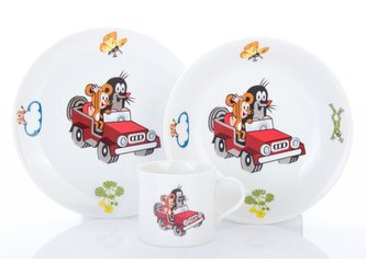 Sada dětská 3 díly KRTEČEK A AUTÍČKO