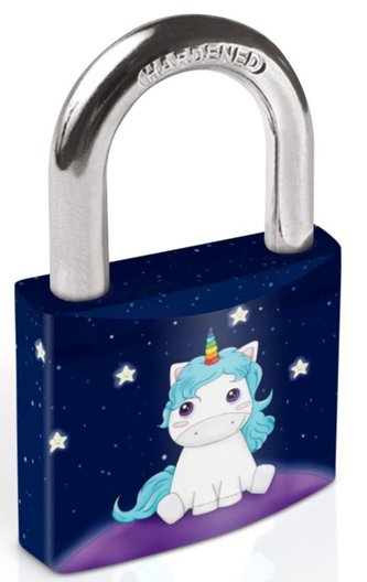 Zámek visací 40 mm dekor Tokoz Unicorn (3 klíče)