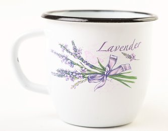 Hrnek 250 ml smalt levandule kónický