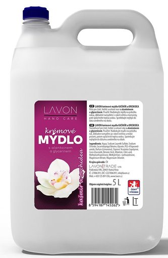 Mýdlo tekuté 5 l Lavon kašmír a orchidea