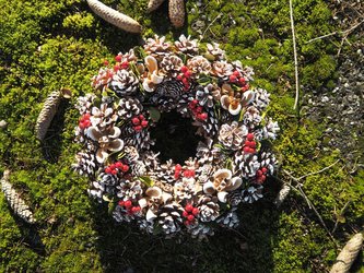 Věnec vánoční barevný velký