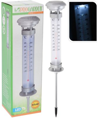 Lampa solární s teploměrem