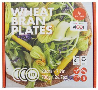 Talíř z pšeničných otrub 10 ks