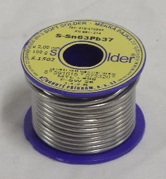 Cín SN 63 PB 37 - drát 2 mm - 100 g
