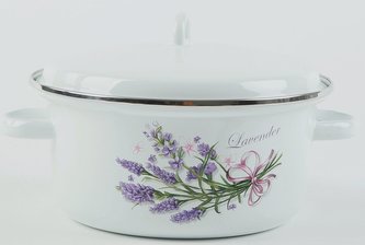 Hrnec 4 l smalt s poklicí levandule 23 cm