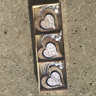 Dekorace srdce k zavěšení 12 ks