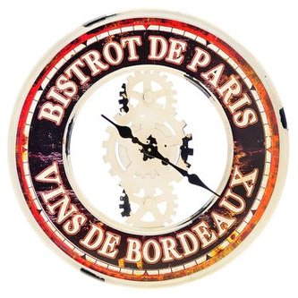 Hodiny BISTROT DE PARIS kovové 39 cm